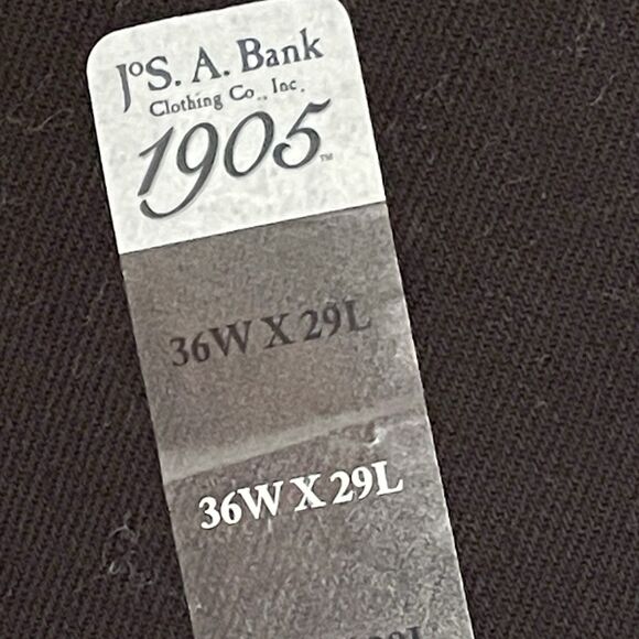 NEW Jos A Bank 1905 Jeans Men's 36x29 Black Tailored Fit Stretch Denim Pants - Picture 10 of 15